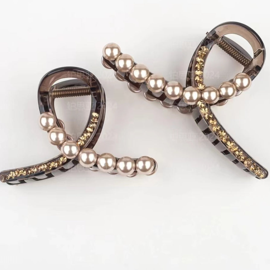 Wholesale Temperament Small Flower Diamond All-match 8cm Grab Clip